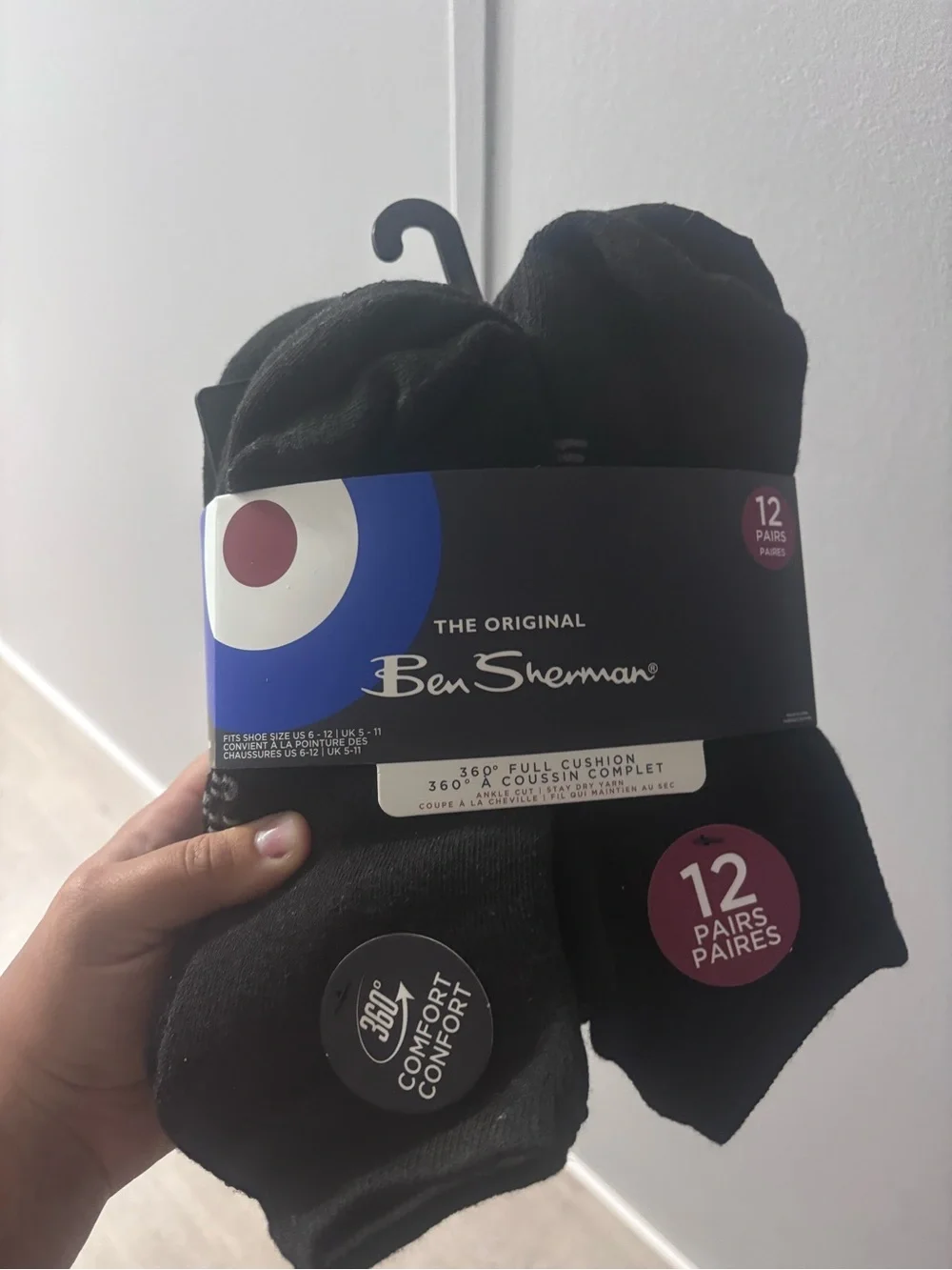 Ben Sherman Black Men's Crew Socks 12-Pack